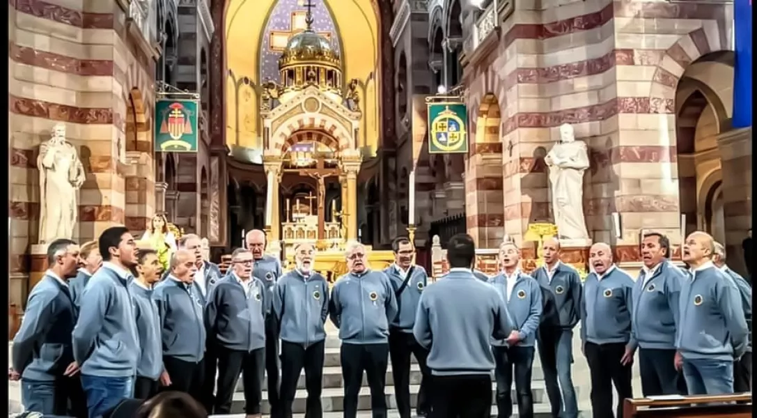 La corale Alpina Valle Maira in uno dei due concerti in Francia