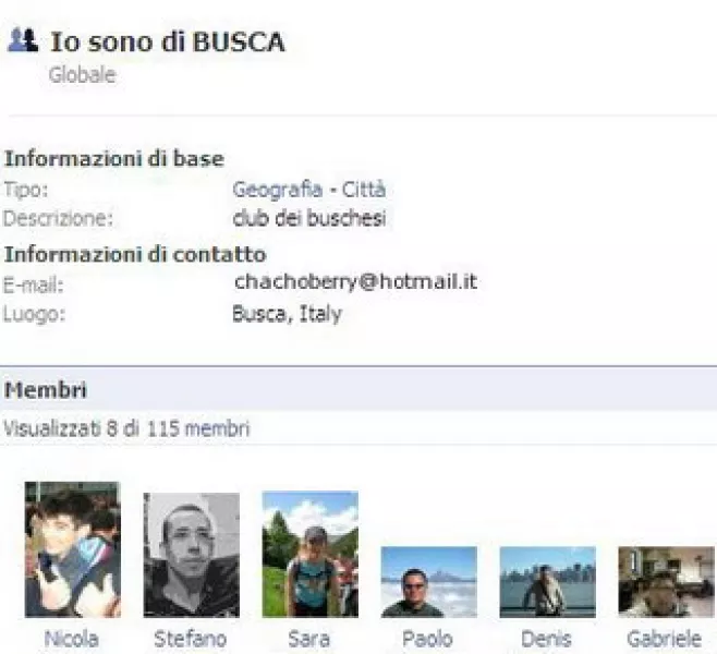 Io sono di Busca su Facebook