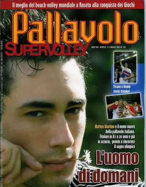 Matteo Martino sulla copertina di Supervolley