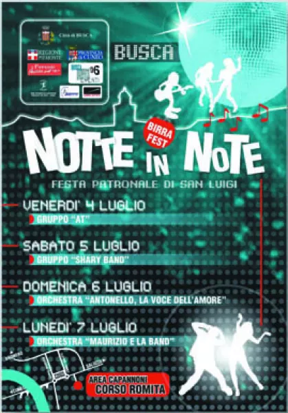 BUSCA EVENTI. Notte in note per la festa patronale di San Luigi 