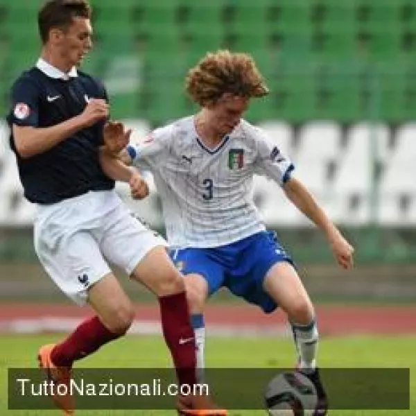 Federico Giraudo in azzurro nella partita contro la Francia