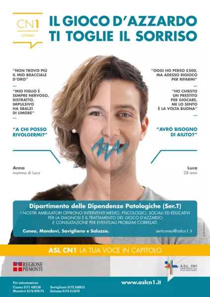 Il Comune partecipa alla campagna dell'Asl contro il gico d'azzardo. Considerata una patologia: chi ha bisogno deve rivolgersi all'apposito dipartimento 