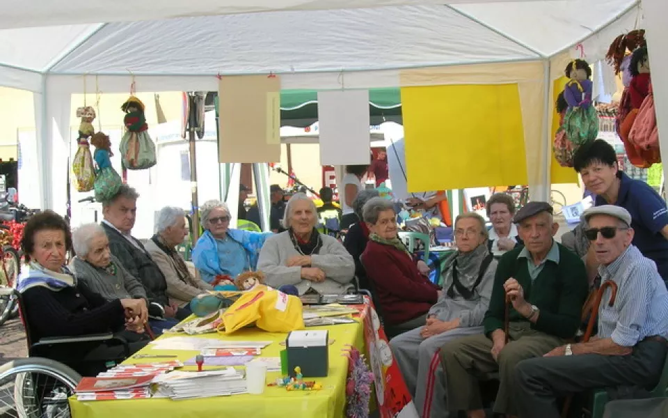 Lo stand dell'associazione