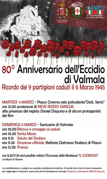 80^ Commemorazione Eccidio di Valmala