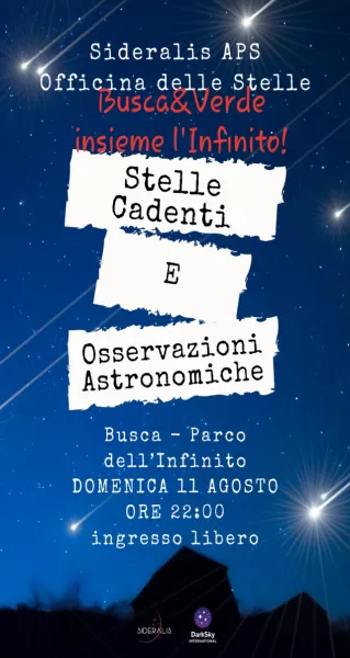 Domenica serata stellare nel Parco dell'infinito