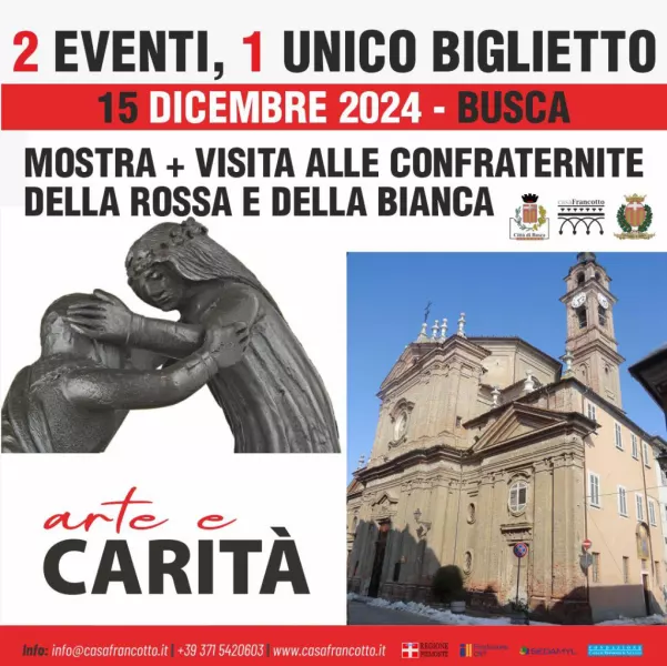 Domenica  15 dicembre alle 14,30,  per “Un biglietto due eventi”, percorsi guidati alle chiese delle Confraternite della Rossa e della Bianca