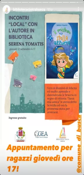 Incontri in biblioteca: giovedì Serena Tomatis