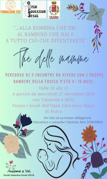 Mercoledì al via il Tè delle mamme