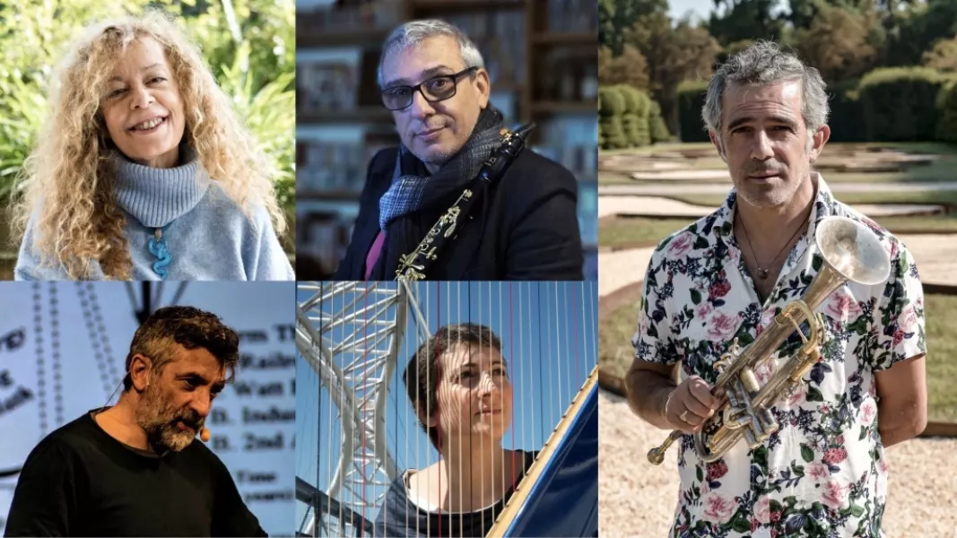 Gli artisti ospiti:Loredana Lipperini con Gabriele Mirabassi,  Paolo Fresu, Antonio Pascale con Marcella Carboni
