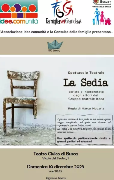 Domenica 10 dicembre lo spettacolo La sedia