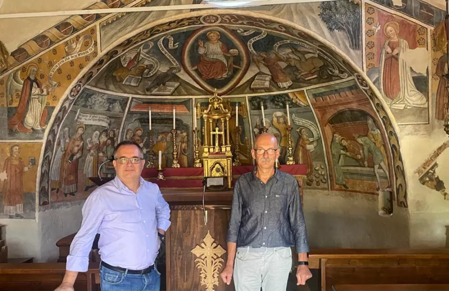 Il sindaco Marco Gallo e l’assessore Ezio Donadio: ora   il nostro gioiellino d’arte entra in un circuito regionale di promozione