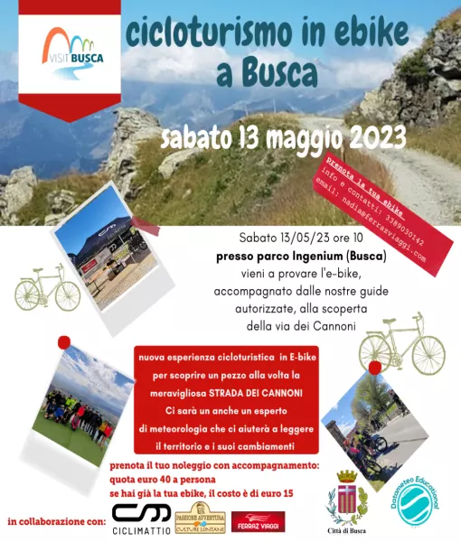 Sabato 13 maggio Busca balloon&e-bike
