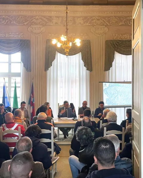 L'incontro con i Sindaci e le componenti del C.O.M. 5, Centro Operativo Misto di Busca