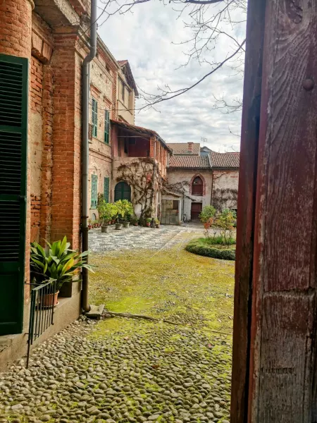 Un particolare di una Villa nobiliare nel Centro storico di Busca