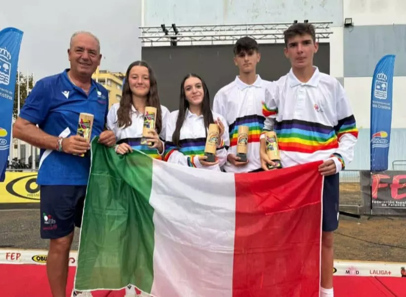 La squadra Italpetanque Juniores