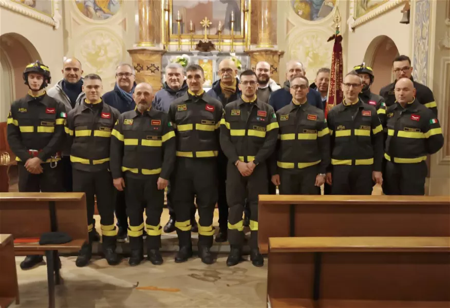 Il gruppo dei Vigili del Fuoco Volontari di Busca