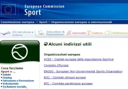 Aces prima fra le organizzazioni sportive in link sul sito della Commissione Europea