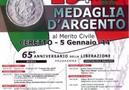 Il manifesto con il programma delle manifestazioni per l'anniversario del 25 Aprile