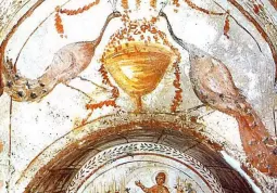 Pavoni dell'immortalità, Roma - catacomba di via Latina 