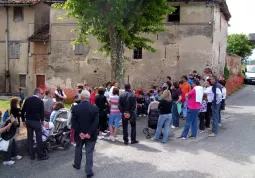 In sosta alla chiesa di San Quintino