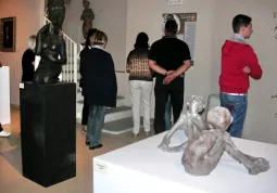 Visitatori alle mostre d'arte