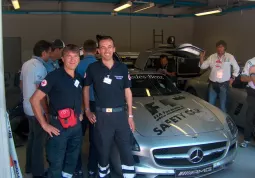 Beppe Giordana e Valter Bovetti, i due volontari della Cri di Busca in servizio a Monza