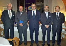 Da sinistra Dante Degiovanni, censore, Sebastiano Cesano, tesoriere, Marco Gallo presidente, Enrico Gallo, segretario, Fabrizio Nasi, cerimoniere