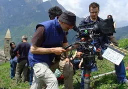 Un momento delle riprese del film 'Il vento fa il suo giro'  in valle Maira