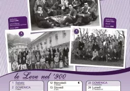 La pagina di gennaio del calendario 2011 dell'associazione Volontari dell'Annunziata dedicato alle Leve del '900