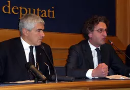 Giuseppe Delfino con il segretario Udc Casini