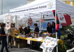 Lo stand dell'associazione nella scorsa edizione di Busca in Piazza