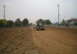 Lavori nei campi da calcio di frazione San Chiaffredo