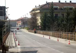 Il ponte in via Dronero