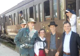 La tradotta degli Alpini alla stazione di Busca