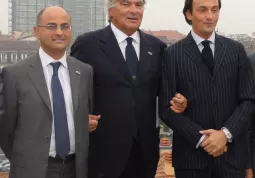 Il sindaco Luca Gosso con Gian Francesco Lupatelli, presidente Aces Europe, e Alberto Cirio, assessore regionale allo Sport