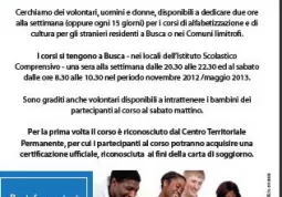 I corsi si tengono in una sera alla settimana, dalle 20.30 alle 22.30, ed al sabato dalle ore 8.30 alle 10.30 da ottobre a maggio