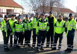 Al servizio delle manifestazioni cittadine: qui durante una gara podistica