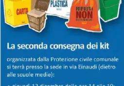 Da giovedì a sabato si distribuiscono i kit del porta a porta