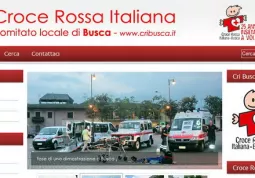 La home page del sito del Comitato di Busca della Croce Rossa