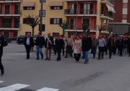 In marcia verso Ceretto, luogo della strage del 4 gennaio 1944