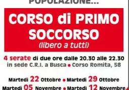 Le lezioni sono in programma il 22 ed il 29 ottobre ed il 5 ed il 12 novembre