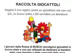 Raccolta di giocattoli, info: tel.335.1378144 oppure cl.busca@cri.it