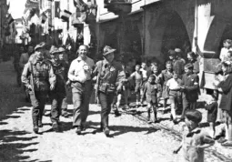  	Sfilata della liberazione il 25 aprile 1945 a Busca 