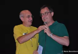 Il presentatore Doriano Mandrile e il sindaco Marco Gallo