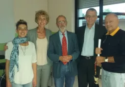 Le assessore Federica Ferrero e Carla Eandi con il dottor La Ciura (al centro)