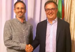 Andrea Picco, pro-sindaco del municipio di Valmala, e Marco Gallo, sindaco di Busca