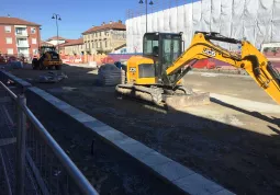 Il cantiere in piazza Savoia