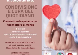 L'associazione  Volontari dell'Annunziata, insieme con il Centro servizi per il volontariato di Cuneo e a cura della cooperativa Coracol, organizza 5 incontri per nuovi volontari 