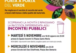 Incontro con la popolazione in tre diversi orari: martedì 5 novembre alle ore 18:00 oppure alle 20:00 nella sala Incontri Porta per Santa Maria e mercoledì 6 novembre alle 20:30 al circolo Acli di San Chiaffredo, in piazza Don Demaria