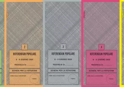 Fac-simile schede referendum 2025